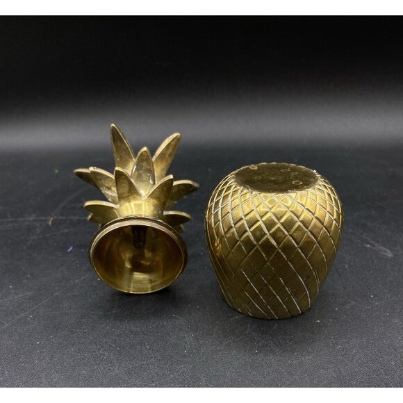 DESSAU Brass Pineapple Trinket Box Solid Brass India 5" Tall Candle Holder - Picture 6 of 8